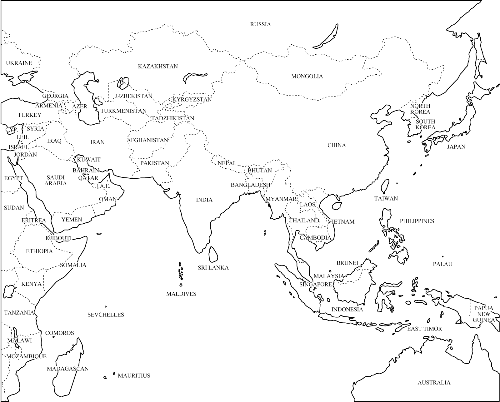middle east countries map test