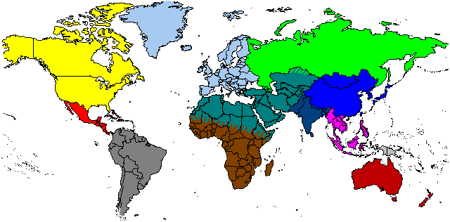 earth be divided into regions