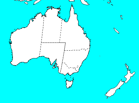 new zealand physical map blank