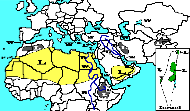 southwest asia map physical features