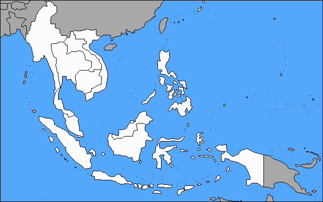 asia world map blank