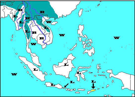 east asia landforms map